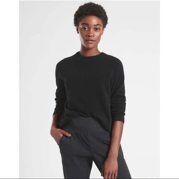 Athleta Sweaters - Athleta Black Hawthorn Crew Merino Wool Sweater
